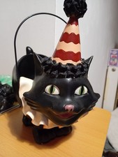 TK Max Ceramic Halloween Black Cat Bucket