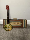 Vintage Tin Marx Easy Play Hawaiian Style Banjo w Booklet & Original Box RARE!!