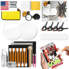 267 Pcs Card Care Clean Kit,Trading Card Cleaning Kit with Fixing Jig and EVA Sh