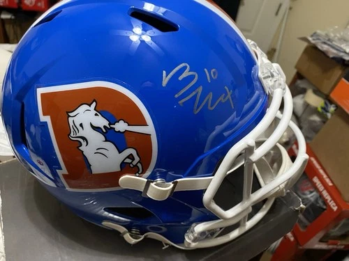 Bo Nix Signed Denver Broncos Full Size Replica Helmet! QB & Oregon Auburn Alum