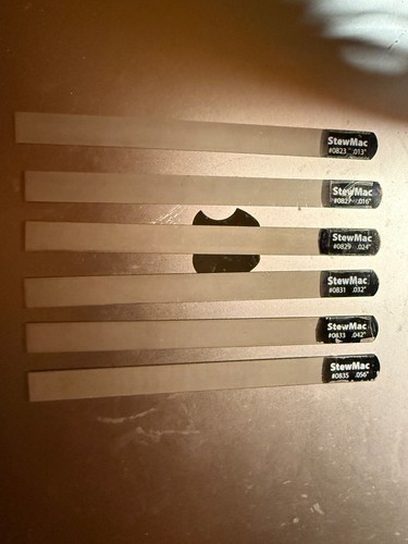 StewMac Gauged Nut Slotting File Set for Acoustic Guitar, for Medium/Heavy...