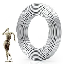 55FT 9 Gauge 3mm Bendable and Strong Craft Wire, Flexible Aluminum Armature ...