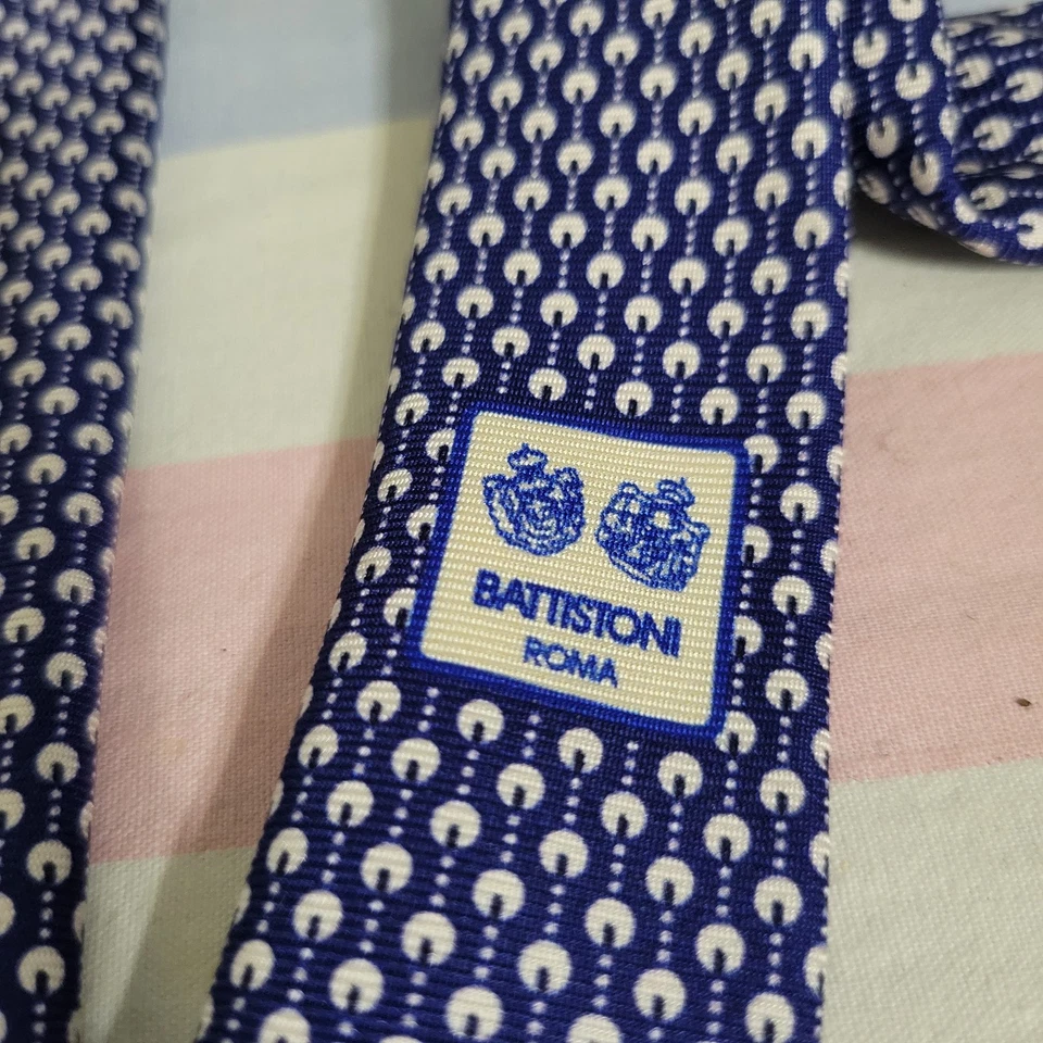 NUEVA CORBATA DE SEDA BATTISTONI ROMA $160 PARA HOMBRE HECHA EN ITALIA Foto 2 de 4