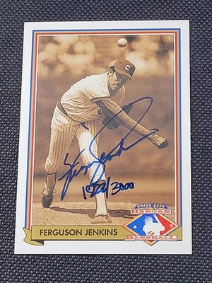 1991 Upper Deck Hereos Ferguson Jenkins Auto /3000 #H3