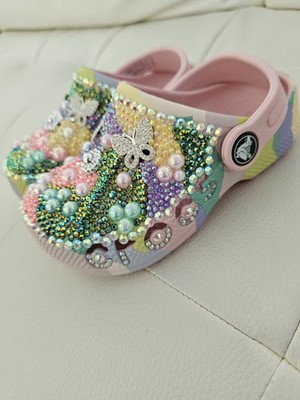 HANDMADE CROCS FOR PRINCESS LITTLE GIRL Size 9 Shoes Toddler
