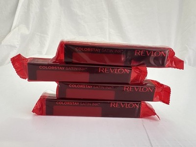 Revlon ColorStay Satin Ink Liquid Lipstick Red 0.17 Fl Oz Lot Of 4 New Sealed