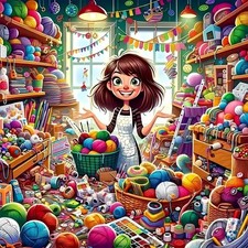 5D Diamond Art Kits for Adults Beginners,Yarn Room DIY 14x14 inches, KM374-1