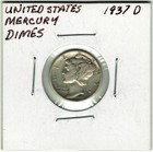 Lot of 3 Mercury Silver Dimes 90% Silver P & D Mint Coin - 1936, 1936D, 1937D — photo 4
