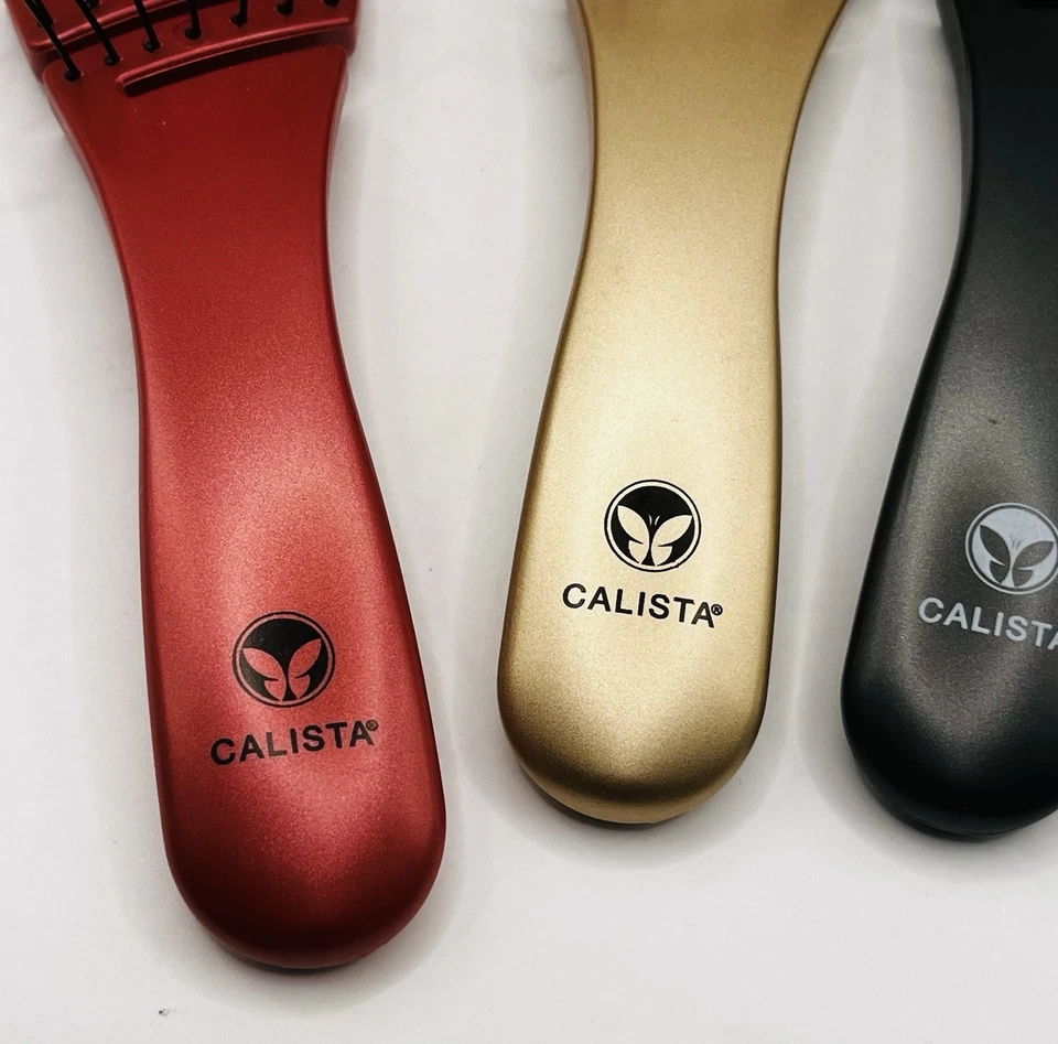 Lote de 3 Pincéis de Cabelo Calista Smoothie Desembaraçar Estilo Liso Flexível Leve - Imagem 3 de 4