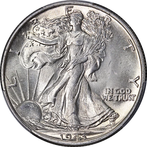 1943-P Walking Liberty Half PCGS MS65 Great Eye Appeal Strong Strike