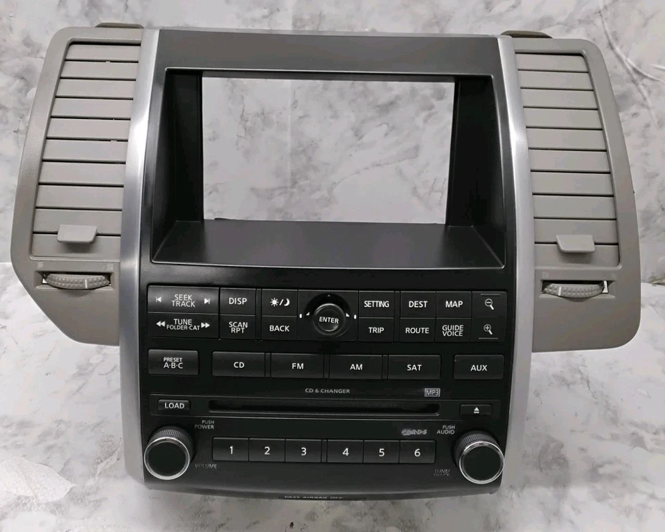 Nissan Máxima 2007-2008 radio navegación panel de control tablero ventilación aire moldura bisel Foto 4 de 4