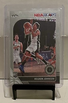 2019-20 Hoops Premium Stock #224 Keldon Johnson (RC) San Antonio Spurs