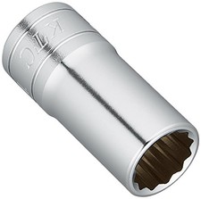 Kyoto Machine Tools KTC 9.5mm 3/8-inch Semi-Deep Socket Dodecagonal 12mm B3M12W