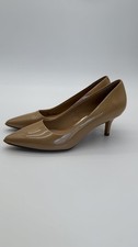 Donald Pliner Nude Patent Leather Pointed Toe Kitten Heel Pumps Women  s 6.5