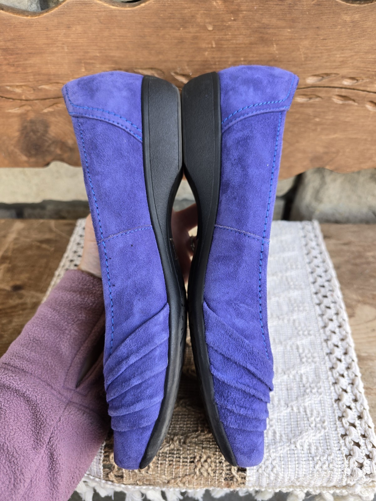 Clarks Bendables “Propose Pixie” Blue Purple Sued… - image 9