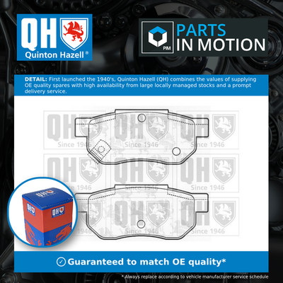 Brake Pads Set fits ROVER 25 RF 1.8 Rear 99 to 02 QH EJP1437 GBP90316 GBP90347