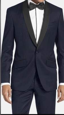 Ted Baker  London  Josh  Trim Fit Navy Shawl Lapel Tuxedo SZ 36S Regular $1,095
