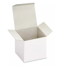 Gift Boxes  By Uline 3 x 3 x 3", White Gloss