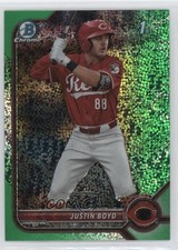 2022 Bowman Draft Chrome Green Sparkle Refractor 14/99 Justin Boyd #BDC-13 0c6