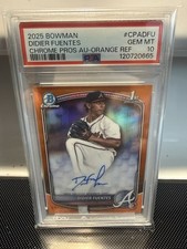 2025 Bowman Chrome Prospects Didier Fuentes #BCP-87 Orange Refractor /25 (RC)