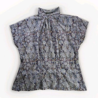 Vtg Sonya Ratay for San Andre Blouse Top Women 12 Multicolor Chic Office Siren