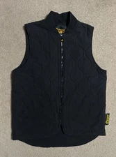 DREW HOUSE Vest QUILTED Men's LARGE black full zip Justin Bieber
