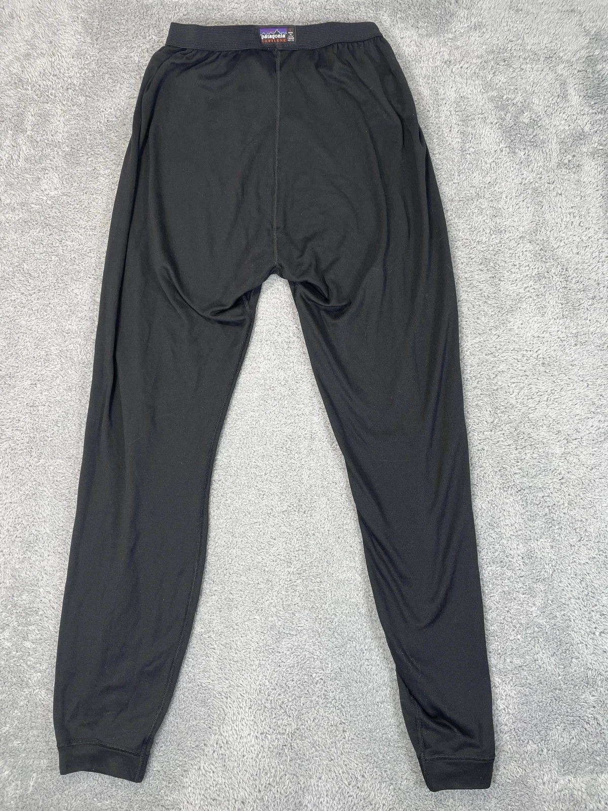 VINTAGE Patagonia Pants Womens Large Black Capilene Base Layer Made USA 90s