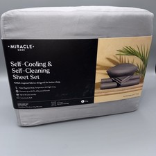 Miracle Made Sheet Set KING Luxe Self-Cooling Self-Cleaning- Gray NWT