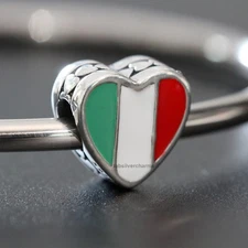 Authentic Pandora Italy Flag Heat 🇮🇹 Charm + BOX