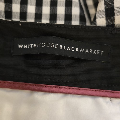 White House Black Market Damenshorts 12 schwarz weiß Gingham 5" Schrittlänge adrett - Bild 10 von 14