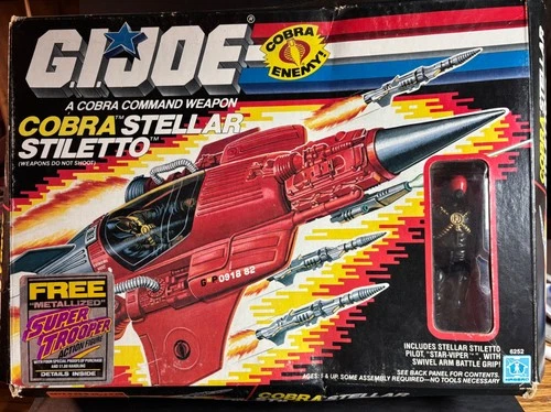 1987 GI Joe Cobra Stellar Stiletto Original Box, Complete w/Insert