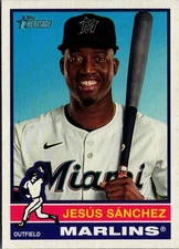 2025 Topps Heritage #455 Jesus Sanchez SP Miami Marlins