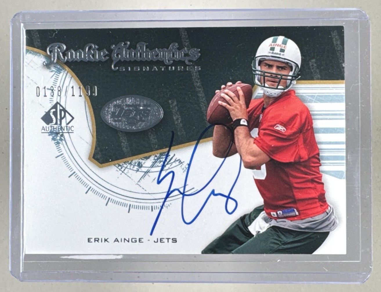 Erik Ainge SP Authentic #224 Autograph