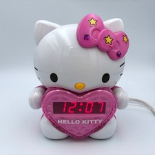 Hello Kitty Projector Alarm Clock AM / FM Radio KT2064 - Tested Working