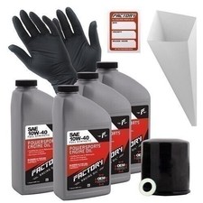 Factory Racing Parts 10W40 4 QT Oil Change Kit For Kawasaki ZX1000 VN900 VN1500 39.99 per gallon