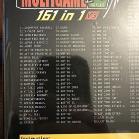 Neo Geo AES 161-in-1 Multigame 1 V3 (NeoGeo SNK Multicart) - Tested - Authentic