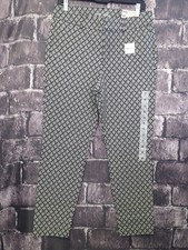 Old Navy Pixie Pants Size 10 30X27 High Rise B/W Geometric Ankle Stretch NWT 