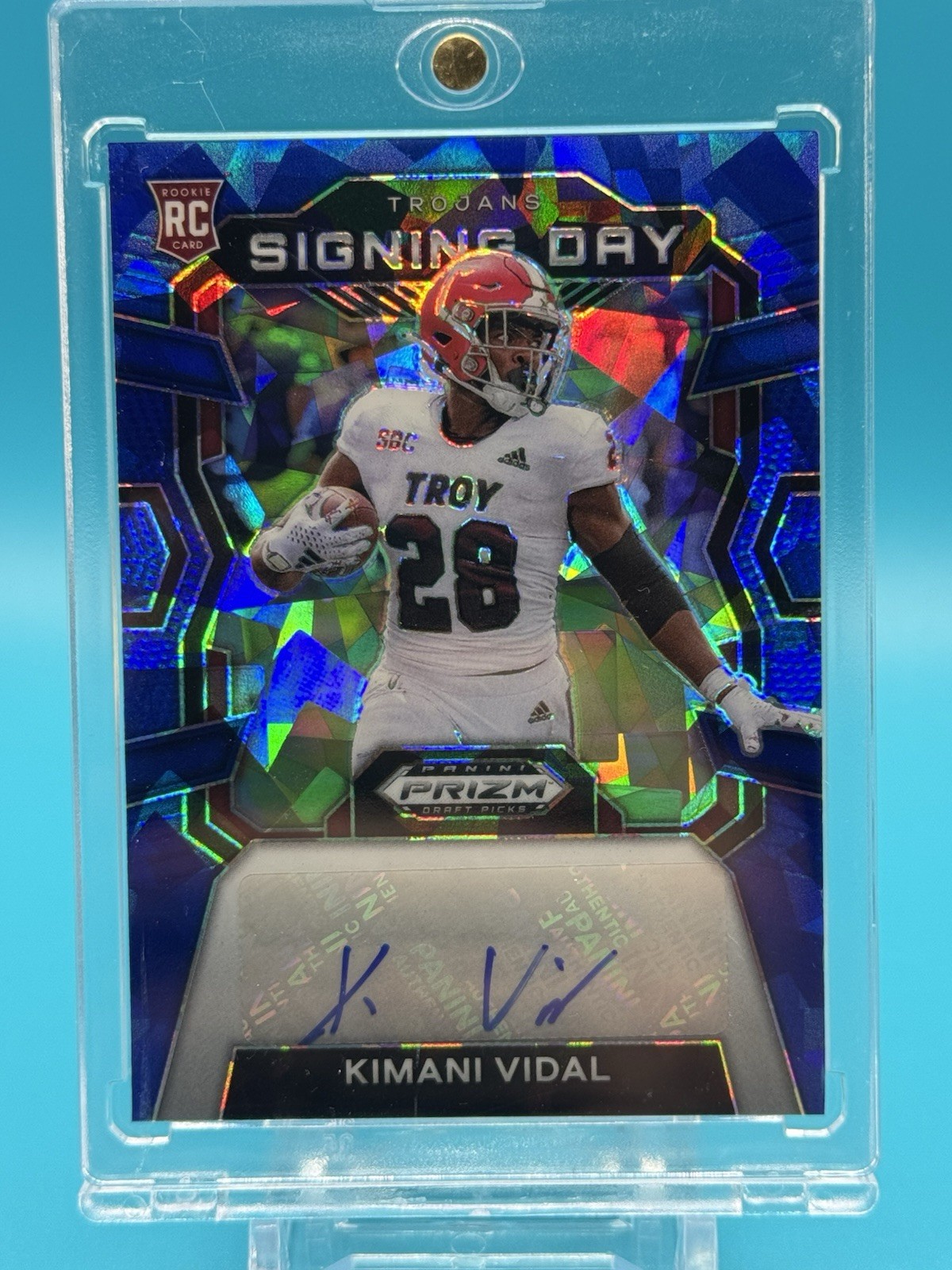 Kimani Vidal Panini Prizm Draft Picks Signing Day #SDKVL Blue Ice