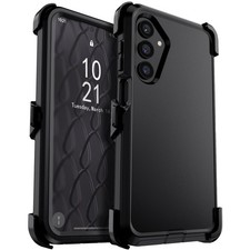 For Samsung Galaxy A06 A16 A26 A36 A56 Phone Case Holster Belt Clip Cover Black