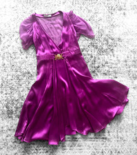 VERSACE Collection Silk Purple Dress