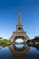 Reflection Eiffel Tower Paris France Photo Photograph Poster 16x24