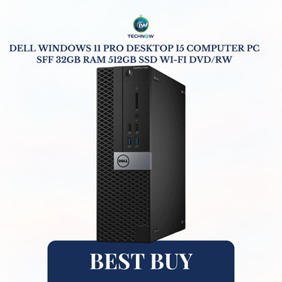 Dell Windows 11 Pro Desktop i5 Computer Pc SFF 32GB RAM 512GB SSD Wi-Fi DVD/RW