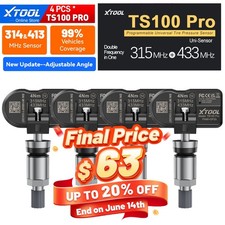 XTOOL TS100 TPMS Sensor 4PCS Tire Pressure Se...