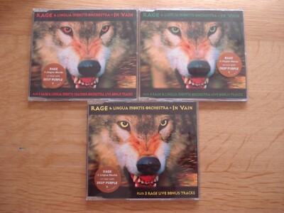 RAGE & Lingua Mortis Orchestra - In Vain - Edition 1 - 3 - 3 Maxi CDs - GUN Rec.