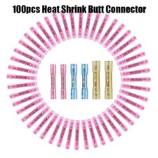 450/100X Heat Shrink Butt Connector Marine Grade Waterproof Crimp Wire Terminal