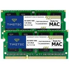 Timetec 16GB KIT(2x8GB) Compatible for Apple DDR3 1067MHz / 1066MHz PC3-8500 ...