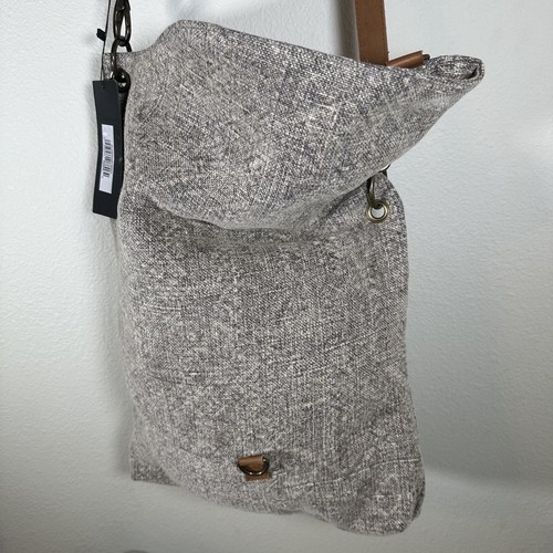 Vintage Addiction Jute Fold-over Crossbody Messenger Bag Gray New With Tags NWT - Picture 14 of 22