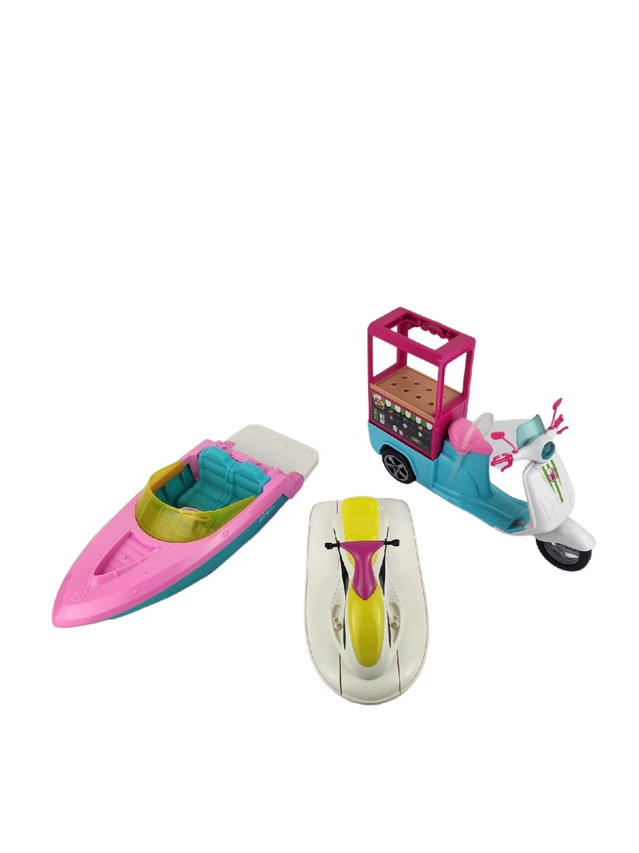 Barbie Doll Vehicle Lot Speed Boat Jet Ski Food Scooter eBay