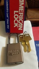 ONE American Series A1106  Aluminum Body BROW Padlock 1.5"  shackle clearance