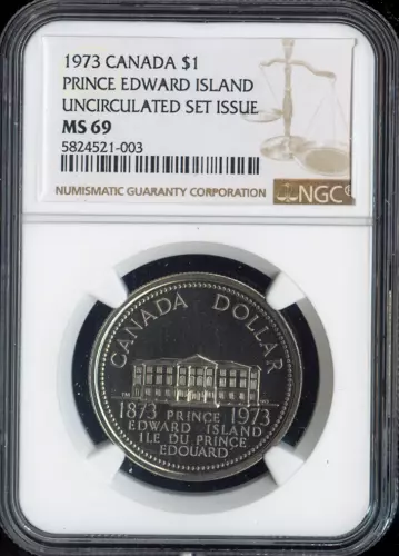 1973 Canada Dollar $1 NGC MS69 - Quality